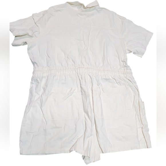 Universal Thread Women's Cream Linen Blend Tie Waist Short Romper Size 2X - Picture 3 of 5